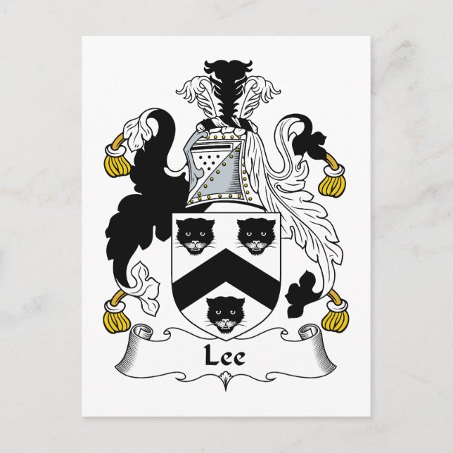 Carte Postale Lee Family Crest (Devant)