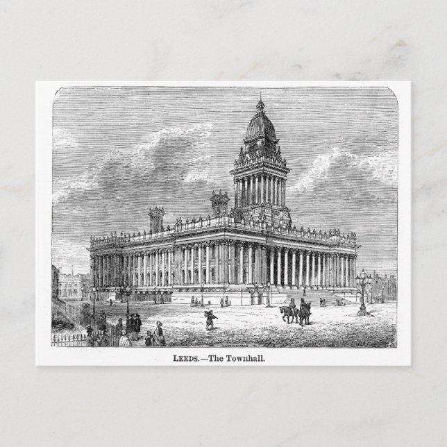Carte Postale Leeds Townhall (Devant)