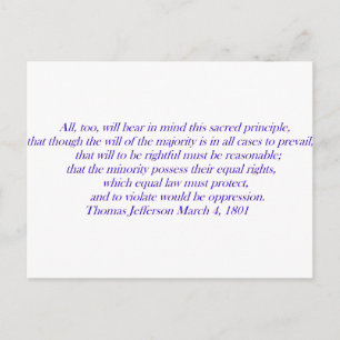 Carte Postale L'égalité de droit doit protéger....