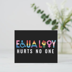 Carte Postale L'égalité LGBT ne nuit à personne Fierté Droits de
