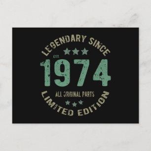 Carte Postale Légende 47e anniversaire 47 ans