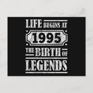 Carte Postale Légende née en 1995 Cadeau d'anniversaire rétro vi