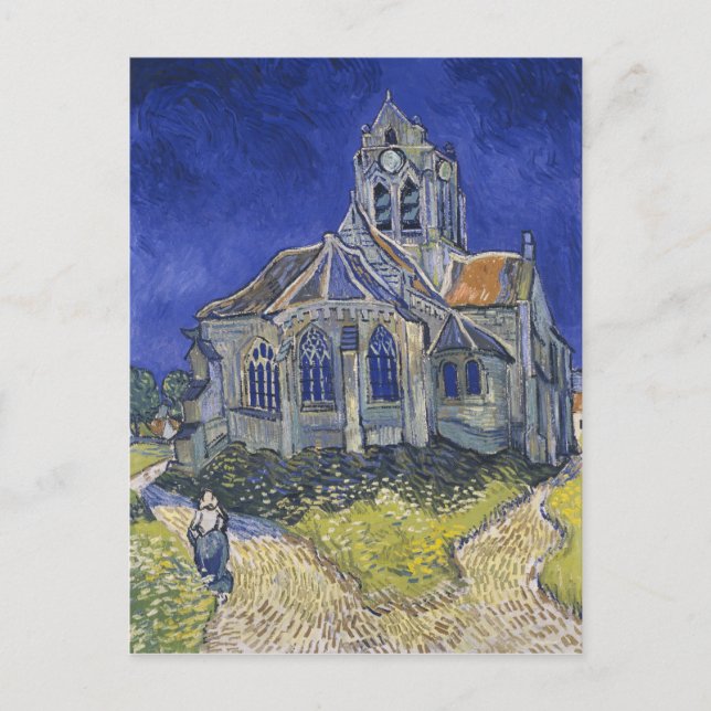 Carte Postale L'église d'Auvers par Vincent van Gogh (Devant)