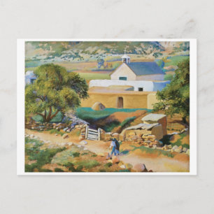 Carte Postale L'église de la mission par Kenneth Miller Adams
