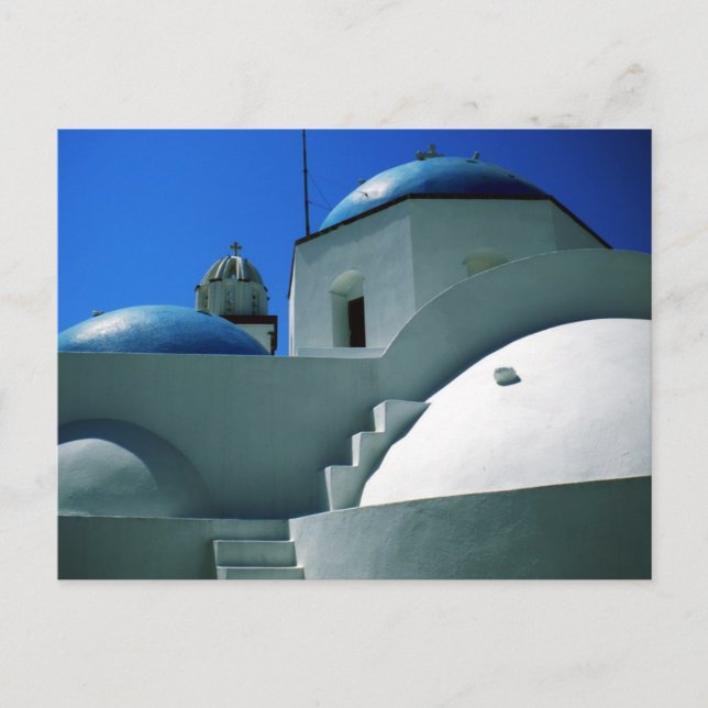 Carte Postale L'église de l'île de Santorin Grèce (Devant)