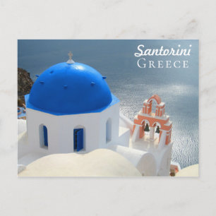 Carte Postale L'église de Santorin au soleil de l'après-midi