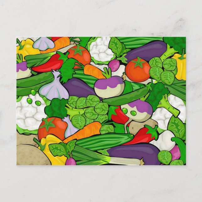 Carte Postale Légumes mélangés (Devant)