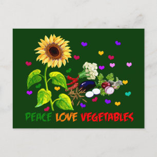 Carte Postale Légumes Peace Love