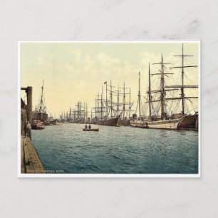 Carte Postale L'Elbe, Hambourg, Allemagne classique Photochrom