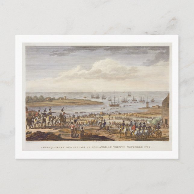 Carte Postale L'Embarquement des Anglais en Hollande, 30 Nove (Devant)