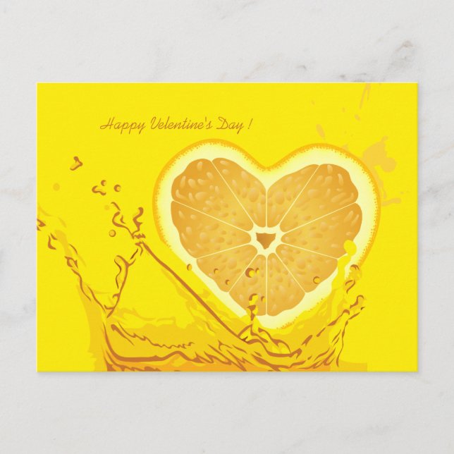 Carte postale Lemon Heart Velentine's Day (Devant)