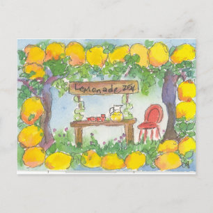 Carte Postale Lemonade Stand Citrus Citrus Arbre Grove été