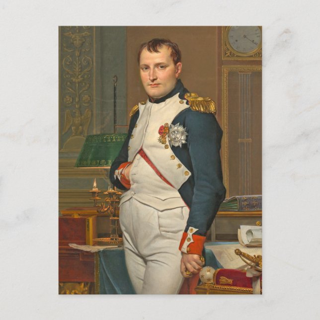 Carte Postale L'empereur Napoléon dans son étude aux Tuileries (Devant)