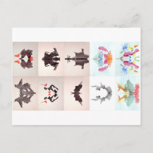 Carte Postale L'Encre D'Essai Rorschach Blots Les 10 Plaques 1-1