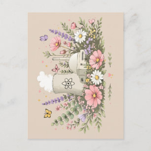 Carte Postale L'énergie Nucléaire Fleurit
