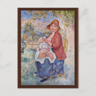 Carte Postale L'Enfant Au Sein (Maternité),