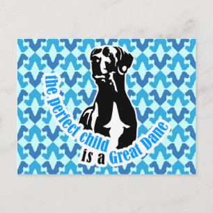 Carte Postale L'enfant parfait est un grand dane