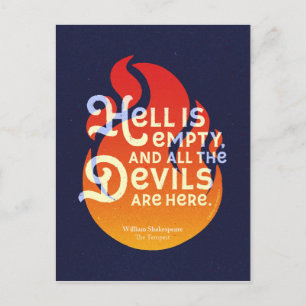 Carte Postale L'enfer de William Shakespeare est vide