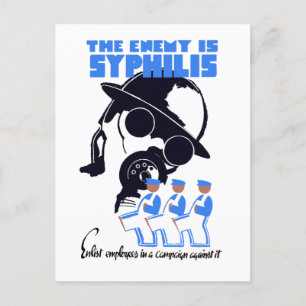 Carte Postale L'ennemi est la syphilis