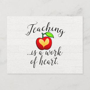 Carte Postale L'enseignement est une oeuvre de reconnaissance de