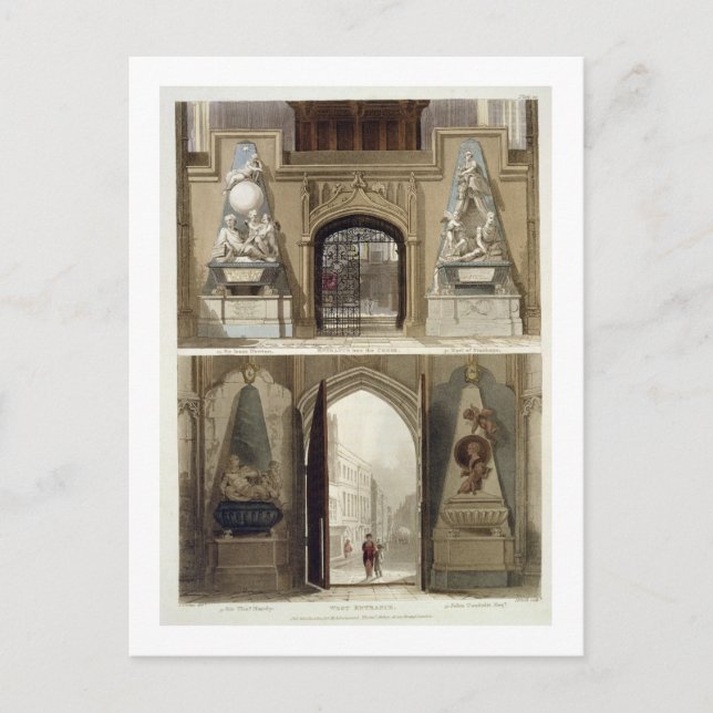 Carte Postale L'entrée dans la chorale et l'entrée ouest, (Devant)