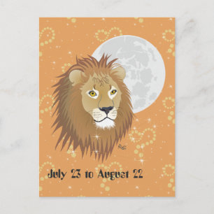Carte Postale Leo July 23 à août 22 Postcard