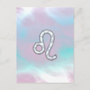 Carte Postale Leo Zodiac Connexion Pastels Style Nacre Imprimer