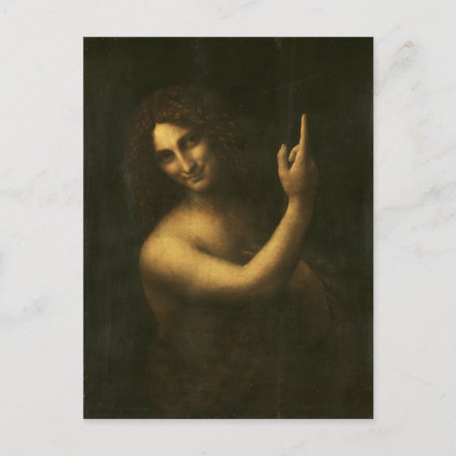 Carte Postale Léonard de Vinci Saint Jean Baptiste (Devant)