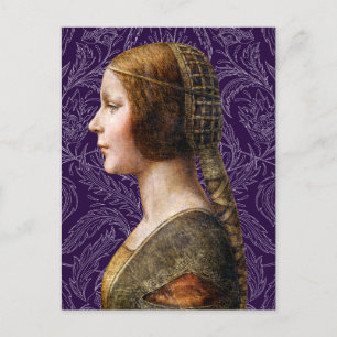 Carte Postale Leonardo da Vinci Portrait La Bella Principessa