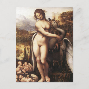 Carte Postale Leonardo DaVinci - Leda et le cygne