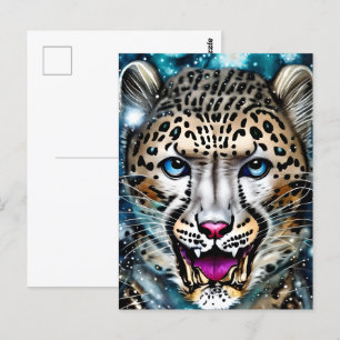 Carte Postale Leopard des neiges à vapeur