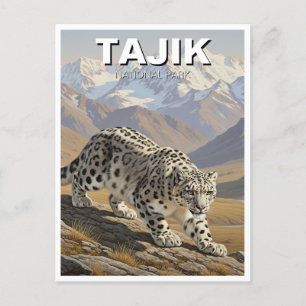 Carte Postale Leopard des neiges dans le Parc national du Tadjik