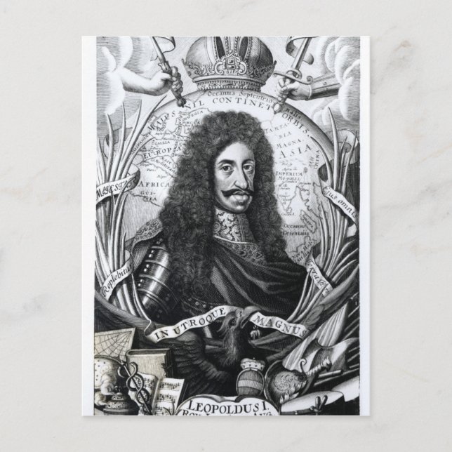 Carte Postale Léopold I, Roi de Hongrie et Saint Romain (Devant)
