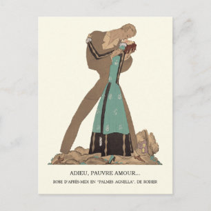 Carte Postale Lepape Adieu Pauvre Amour Illustration de mode