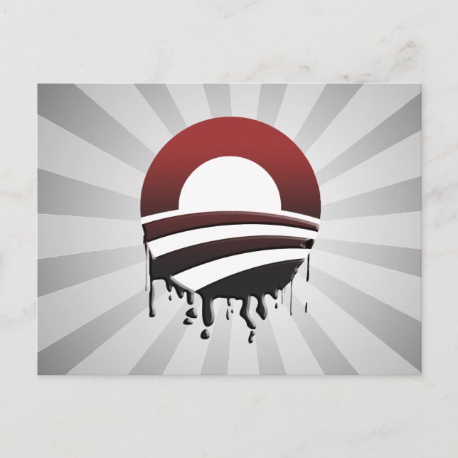 CARTE POSTALE L'ÉPIDÉMIE PÉTROLIÈRE D'OBAMA (Devant)