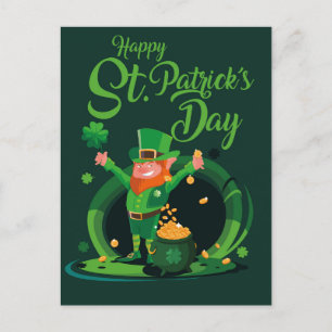 Carte postale Leprechaun de la Saint Patrick