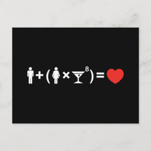 Carte Postale L'équation d'amour pour les femmes