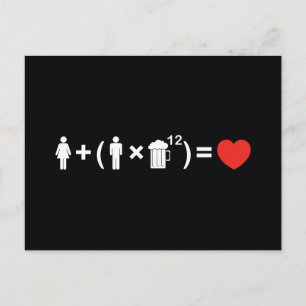 Carte Postale L'équation d'amour pour les hommes