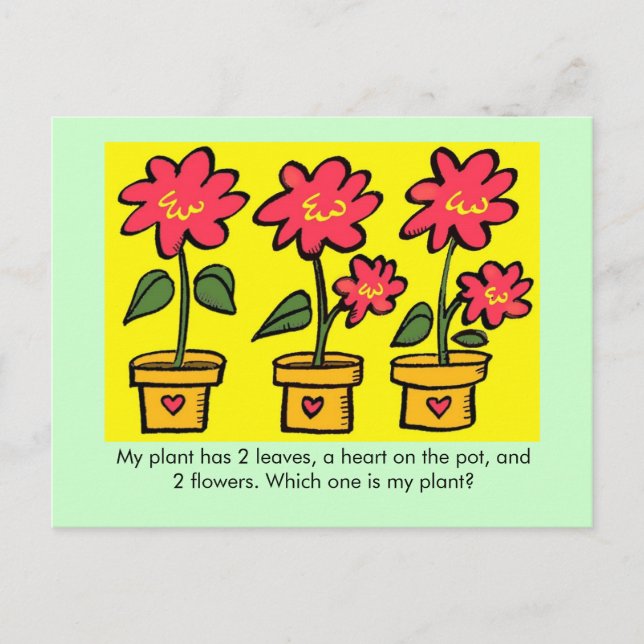 Carte Postale Lequel est mon Plante ? (Devant)