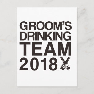 Carte Postale L'équipe de boisson de Groom 2018