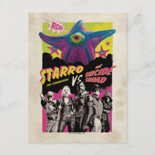 Carte Postale L'équipe du suicide   Starro Vs L'Équipe Suicide