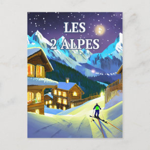 Carte Postale Les 2 Alpes : Éclat Montagnard, Aventure Hivernale