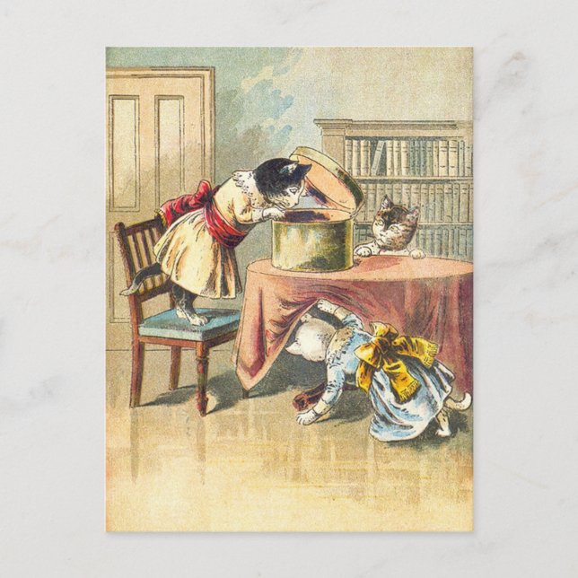 Carte Postale Les 3 petits chatons : à la recherche des Mittens (Devant)