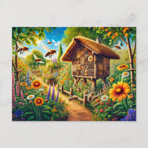 Carte Postale Les abeilles sauvages à l'hôtel Insect