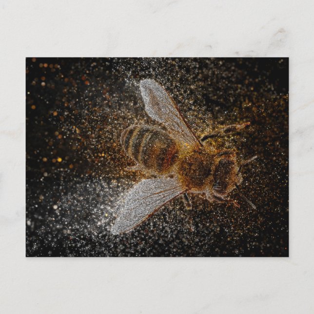 Carte Postale Les abeilles tombées sont magiques (Devant)