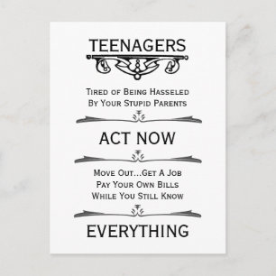 Carte Postale Les adolescents agissent maintenant