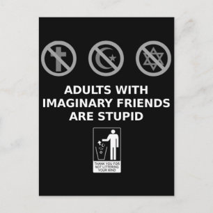 Carte Postale Les Adultes Avec Des Amis Imaginaires Sont Stupide