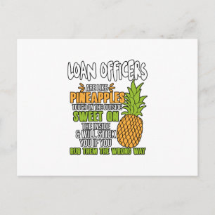 Carte Postale Les Agents De Prêt Sont Comme Des Ananas.