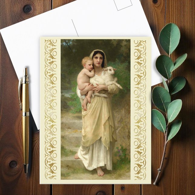 Carte Postale Les agneaux de William Bouguereau (Créateur téléchargé)