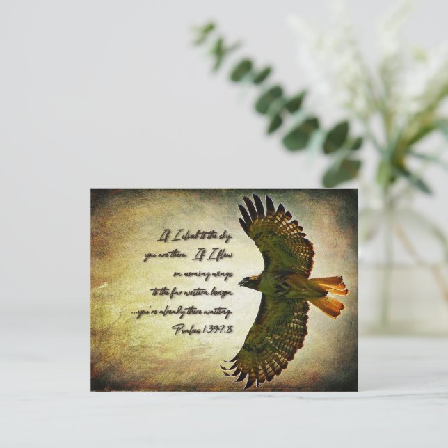 Carte Postale Les ailes de l'inspiration matinale (Debout devant)
